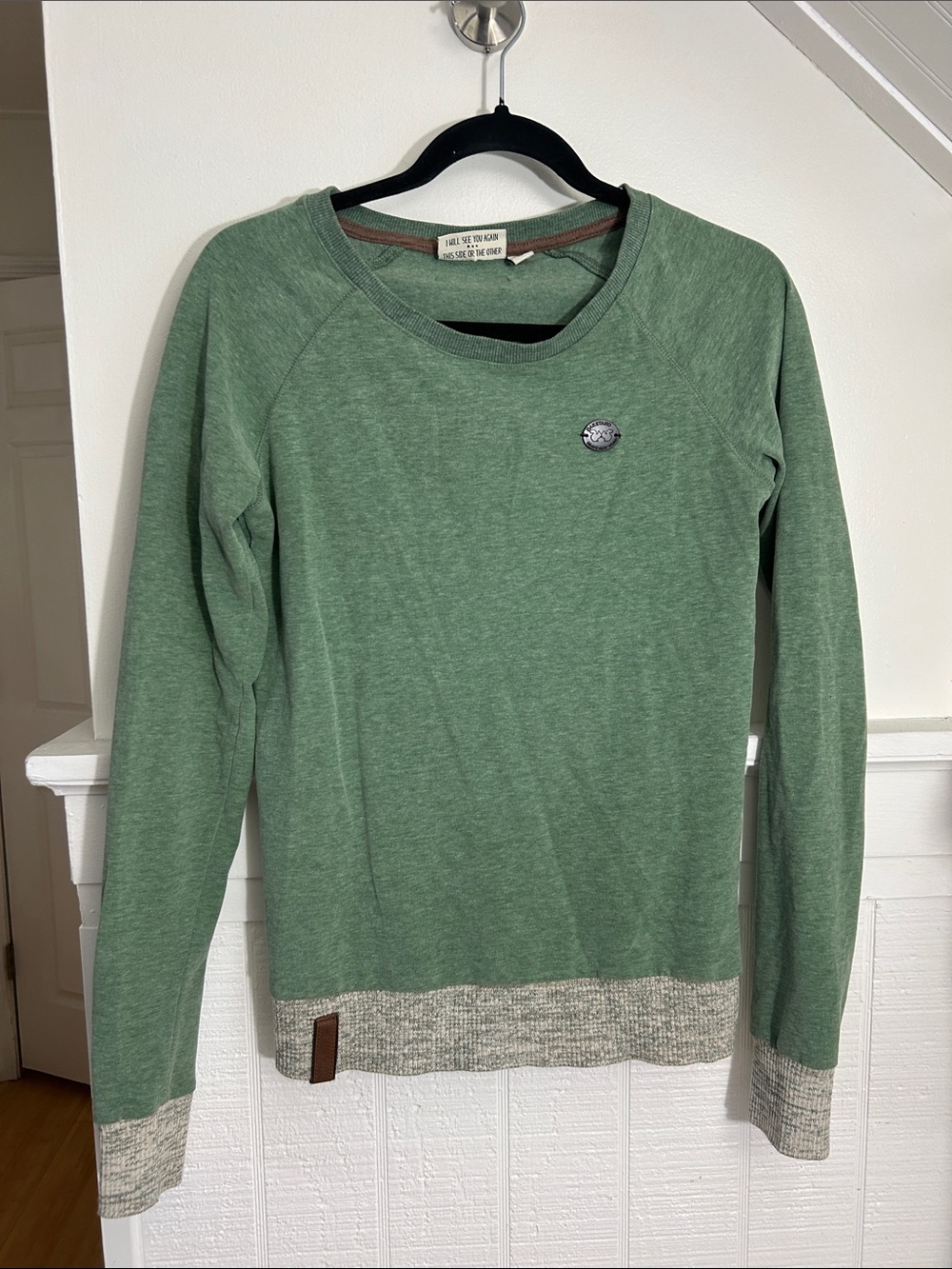 Naketano Brave New Word Green Pullover Women’s Small